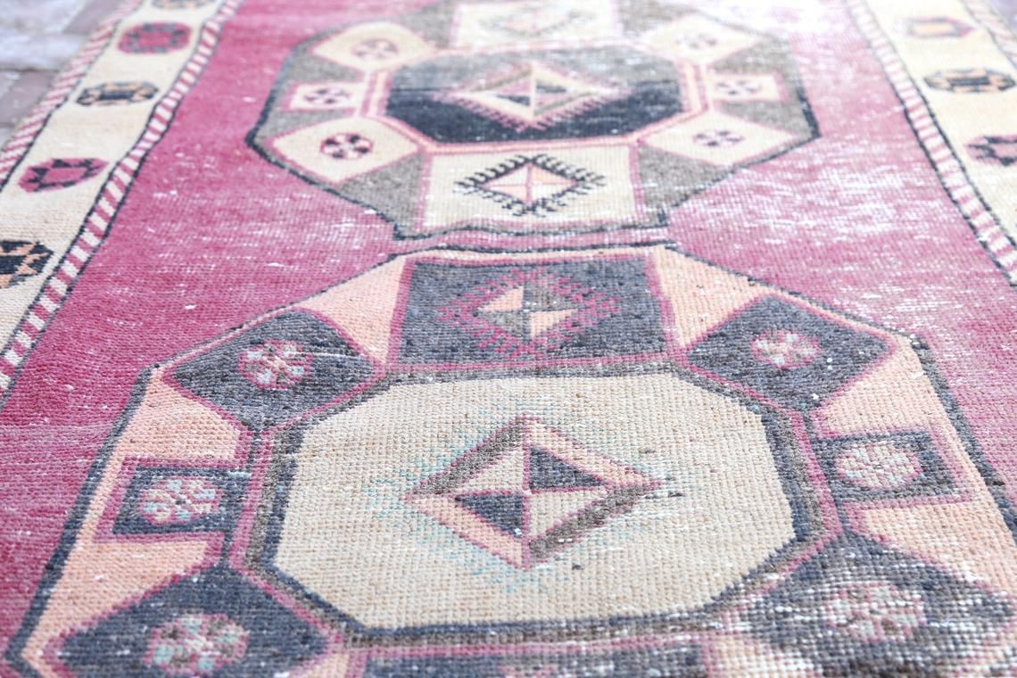 110x381 Cm Lavender, Turkish Runner Rug, Turkish Rug, Vintage Oushak Rug, Runner Rug, Home Decor, Carpet, Rug Runner, Bohemian Rug Purple photo buy