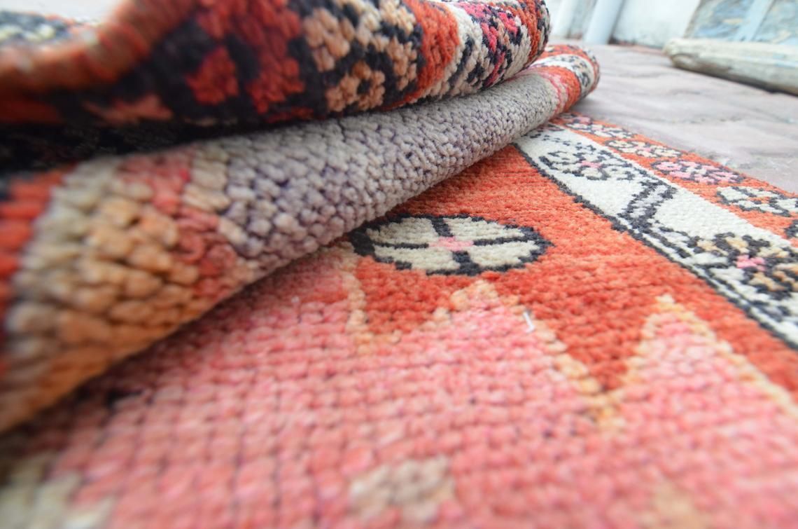 photo for sale 74x401 Cm Red Runner, Turkish Runner, Hallway Runner, Oushak Runner, Handmade, Wool Runner, Home Decor, Red Carpet, Vintage Runner, Red Rug