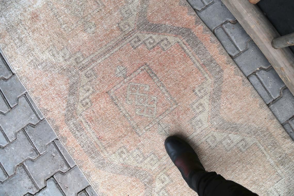 3'1x11 Ft, Rug Runner, Turkish Rug, Authentic Rug, Farmhouse Decor, Vintage Rug, Wool Rug, Bohemian Rug, Home Decor, Oushak Rug, Handmade photo furniture