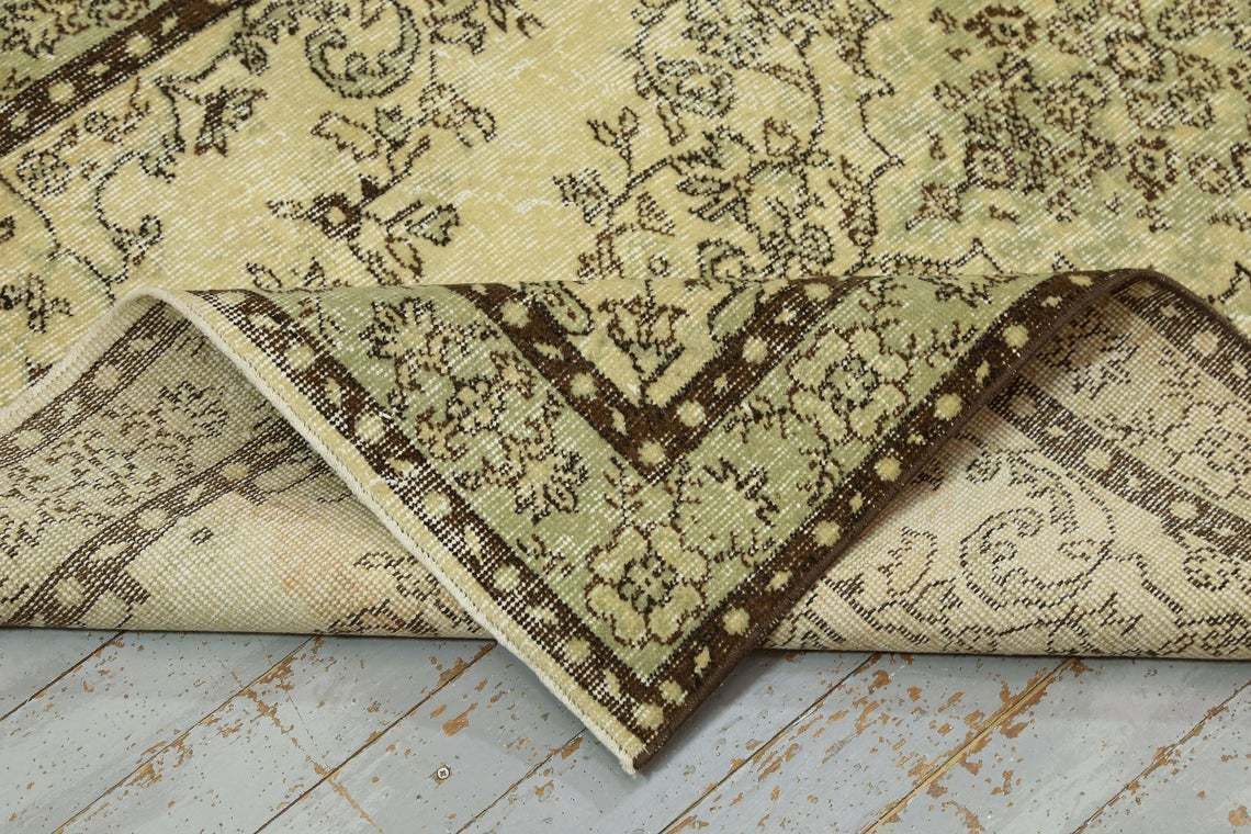photo furniture Turkish Rug 4x6, Vintage Rug, Area Rug, Oushak Rug, Rugs, Wool Rug, Beige Rug, Bohemian Rug, Cotton Rug, Oriental Rug, Kitchen Rug, 4.1x6.9