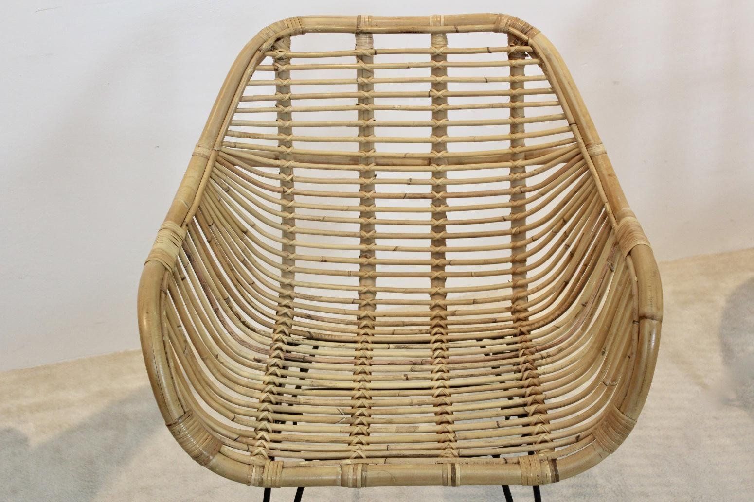 Dutch Wicker & Steel Chairs, Set Of 2 photo 1012.96