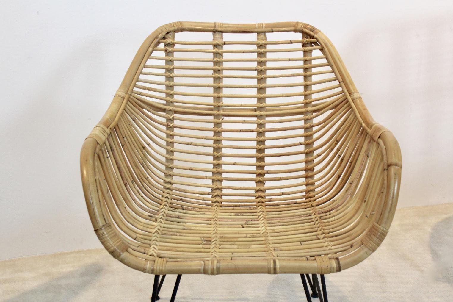 Dutch Wicker & Steel Chairs, Set Of 2 photo buy