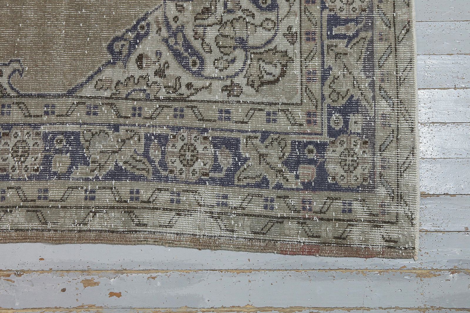 Turkish Rug, Oushak Rug, Oriental, Floral, Wool, Handmade, Room Decor, Living Room Rug, Turkey Rug, Brown, Beige, Rug photo vinterior