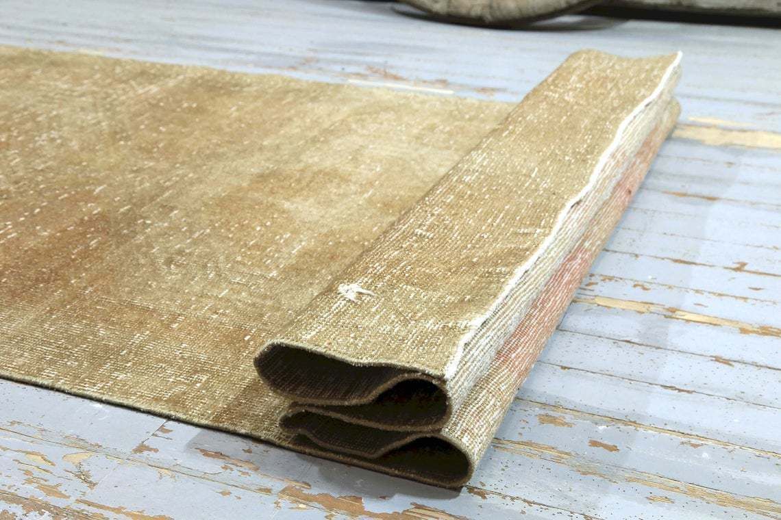 photo furniture Turkish Runner Rug, Vintage Oushak Rug Home Decor, Low Pile Wool Rug Runner, Bohemian, Runner Rug, Beige Gold Tan Faded Naturalprice: