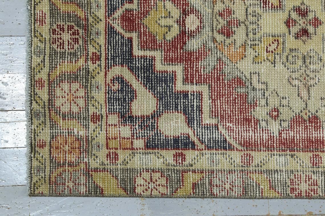 Red Turkish Runner, Boho Chic Vintage Runner, Turkey Rug, Farmhouse Decor, Rugs, Wool Rug, Runner Rug, Beige, Kitchen Runner Floral photo buy