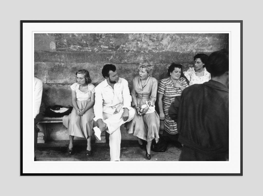 Slim Aarons 'Director And Star' 1952 Oversize Black Frame Silver Gelatine Resin Print