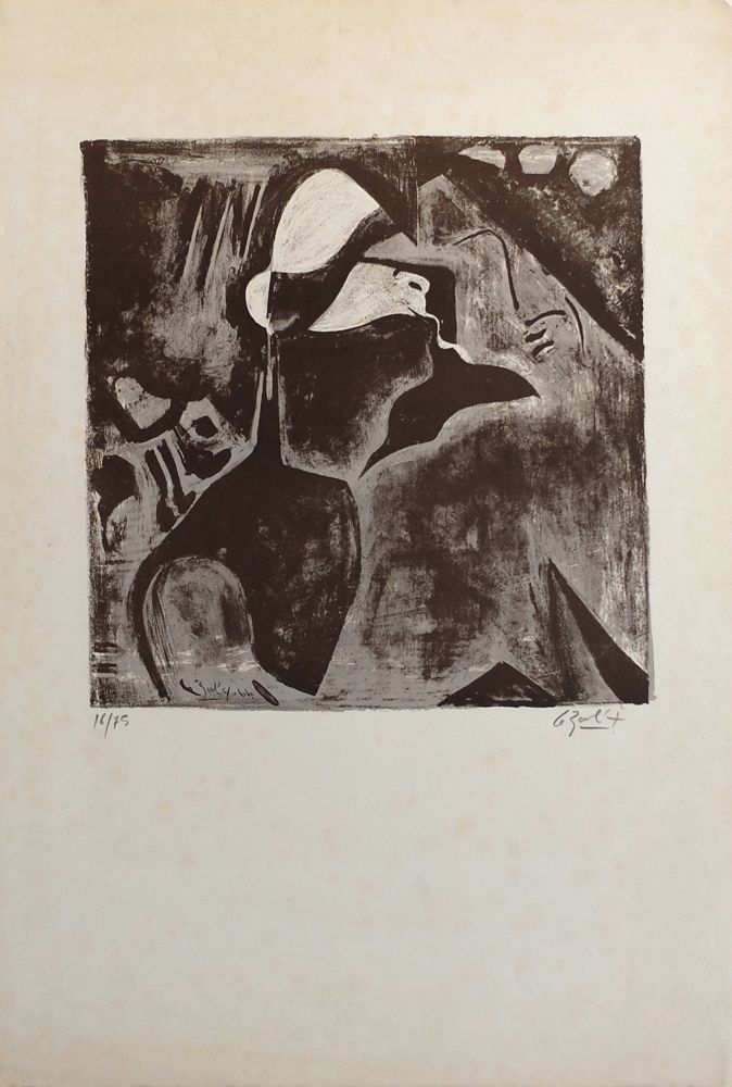 Le Boulch Jean Pierre (1940 2001) Lithograph The Couple