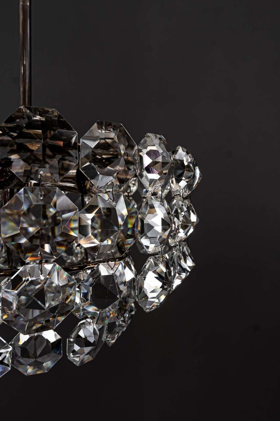 Beautiful Crystal Chandelier By Bakalowits & Sons, Vienna, 1960s photo buy