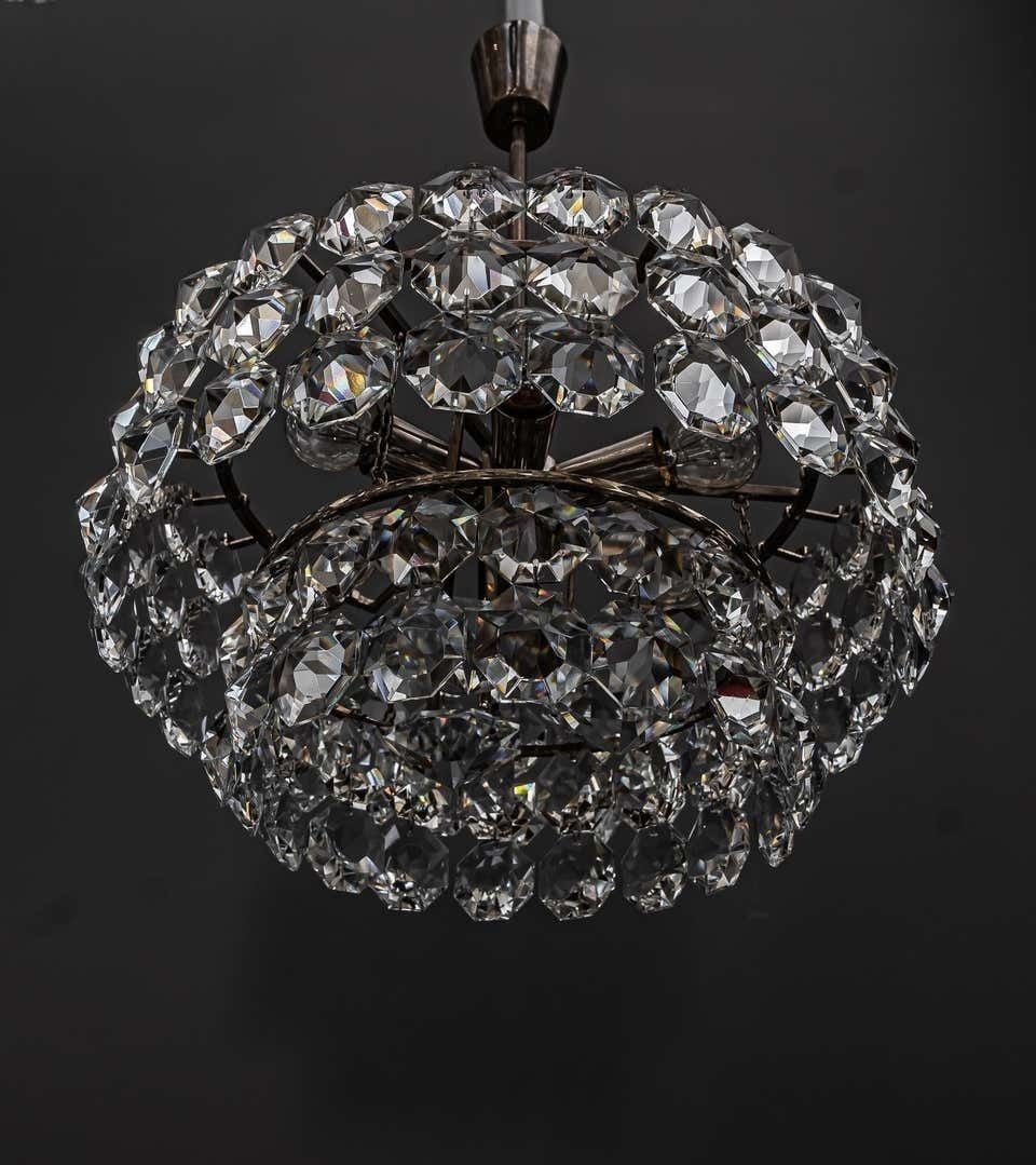 photo for sale Beautiful Crystal Chandelier By Bakalowits & Sons, Vienna, 1960s
