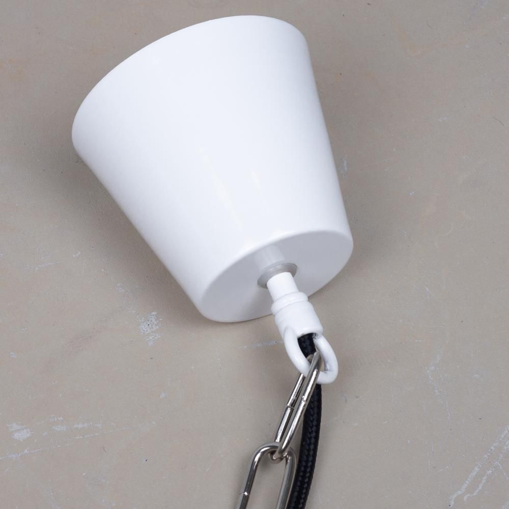 Large Industrial Factory Loft Pendant Lamp From Poland In White Finish photo furniture