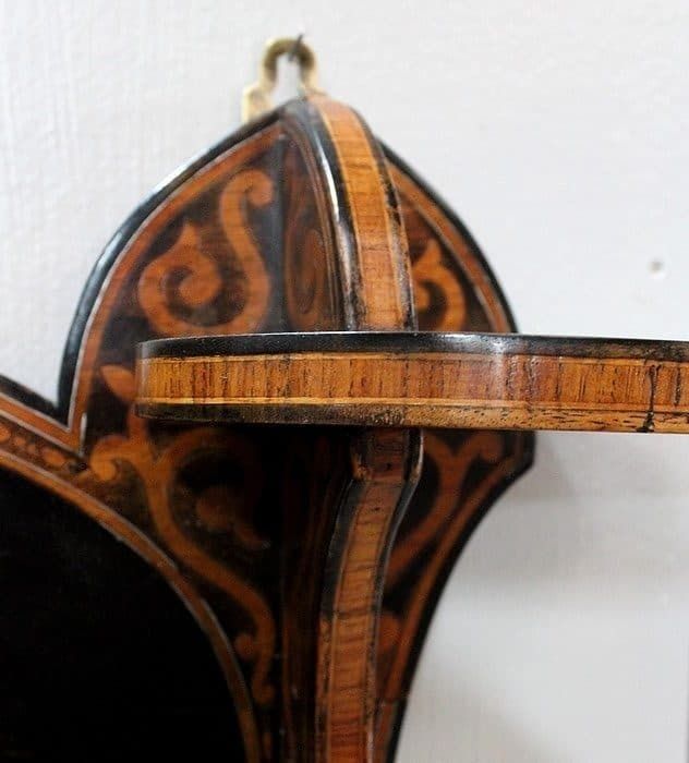 Blackened Wood Wall Shelf, Art Nouveau Taste 1900 photo 1567.66