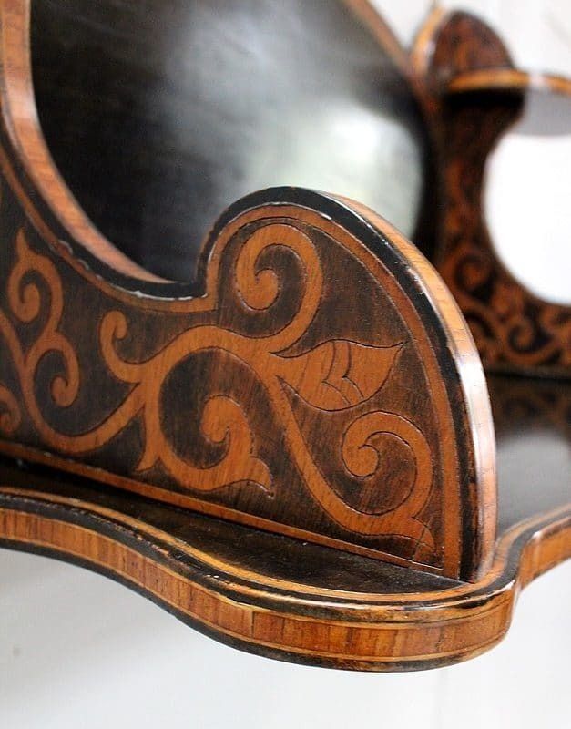 photo for sale Blackened Wood Wall Shelf, Art Nouveau Taste 1900