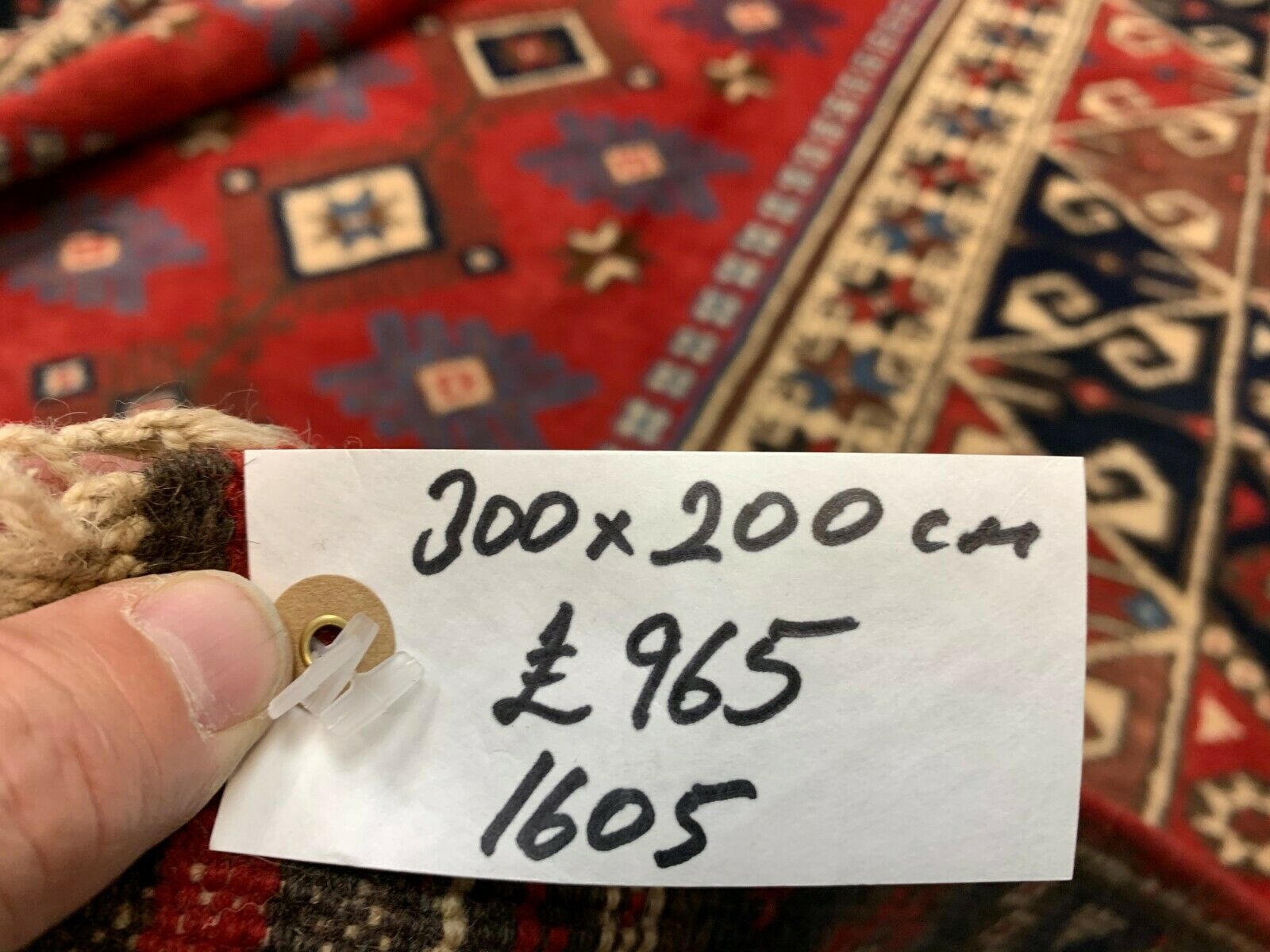 photo for sale Turkish Tribal Rug 300x200 Cm Turkish Carpet Red Large