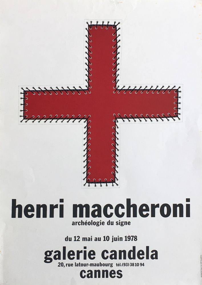 Maccheroni Henri   Screenprint Poster   Galerie Candela Cannes 1978