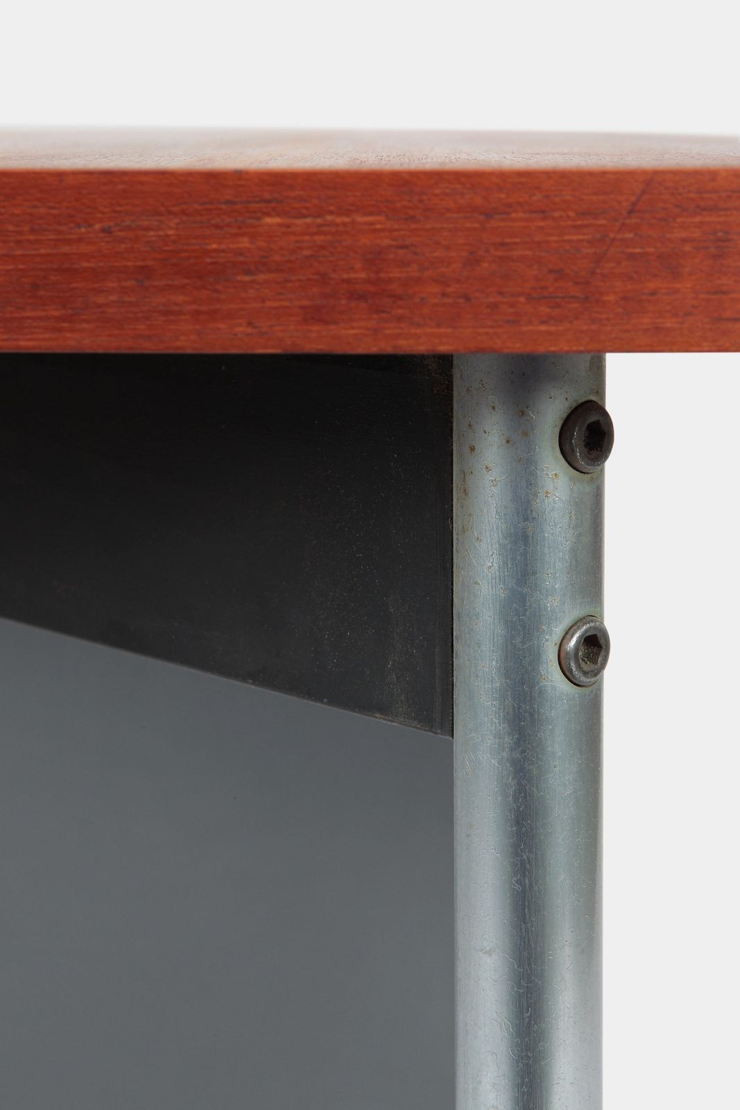 photo vintage Teak Formica Tubular Steel Desk 60s