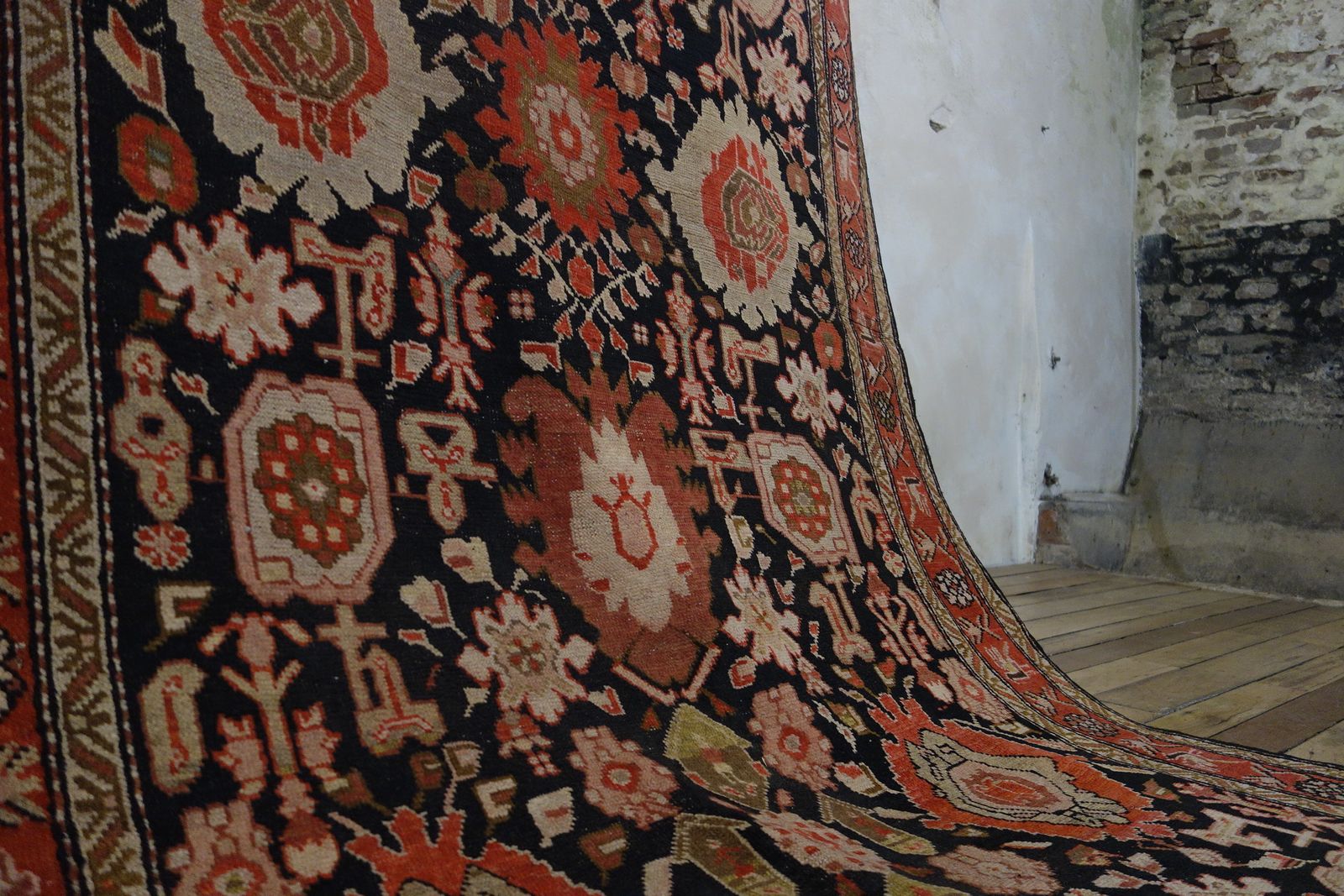Extremely Large 19th Century Kuba Kelleh Corridor Carpet, Rug photo furniture