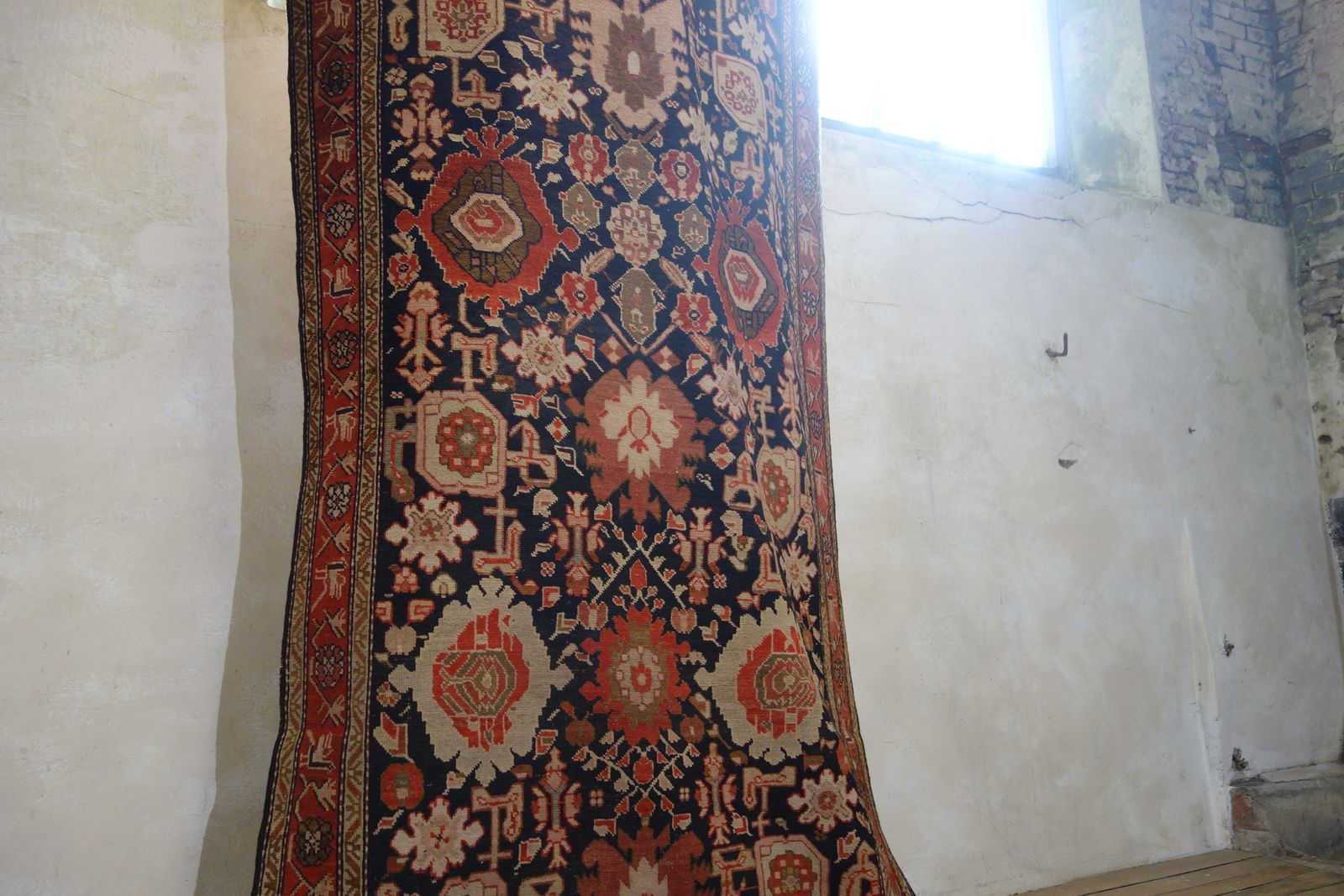 photo buy Extremely Large 19th Century Kuba Kelleh Corridor Carpet, Rug
