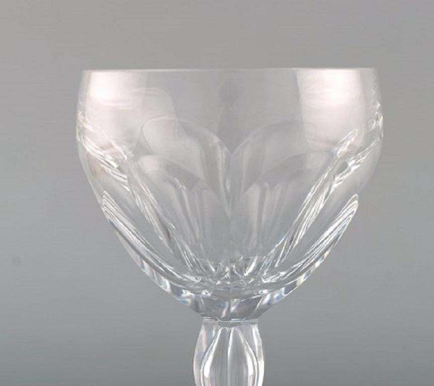 Val St. Lambert, Belgium, Two Lalaing Glasses In Mouth Blown Crystal Glass photo furniture