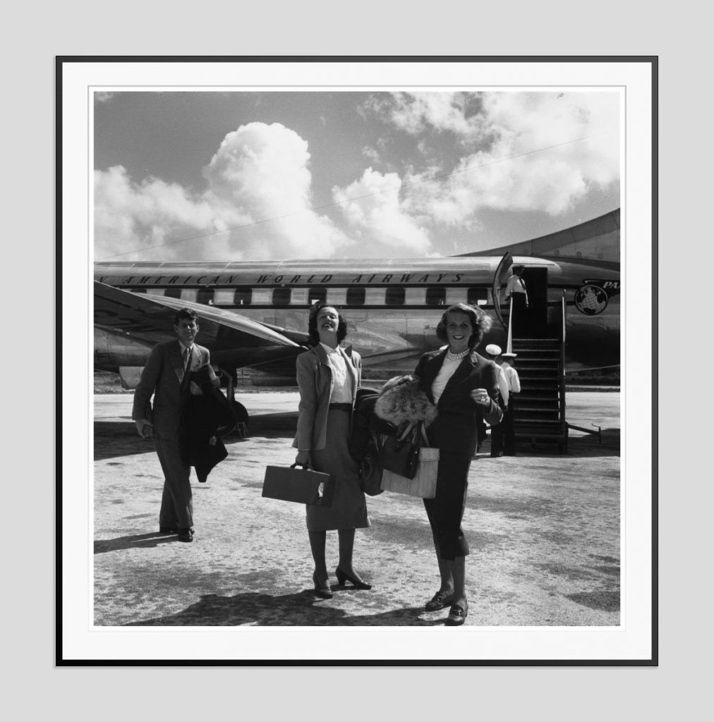 Slim Aarons 'Kennedy And Friends' 1953 Oversize Black Frame Silver Gelatine Resin Print