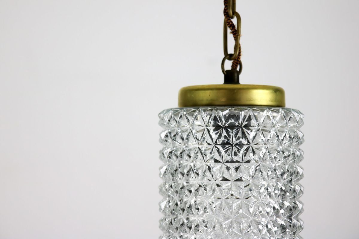photo for sale Crystal Glass Pendant Lamp, 1960s