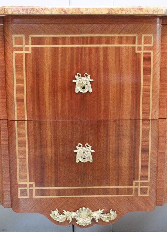 photo buy Mahogany Sauteuse Commode, Transition Louis XV / Louis XVI Style   Early 20th Century