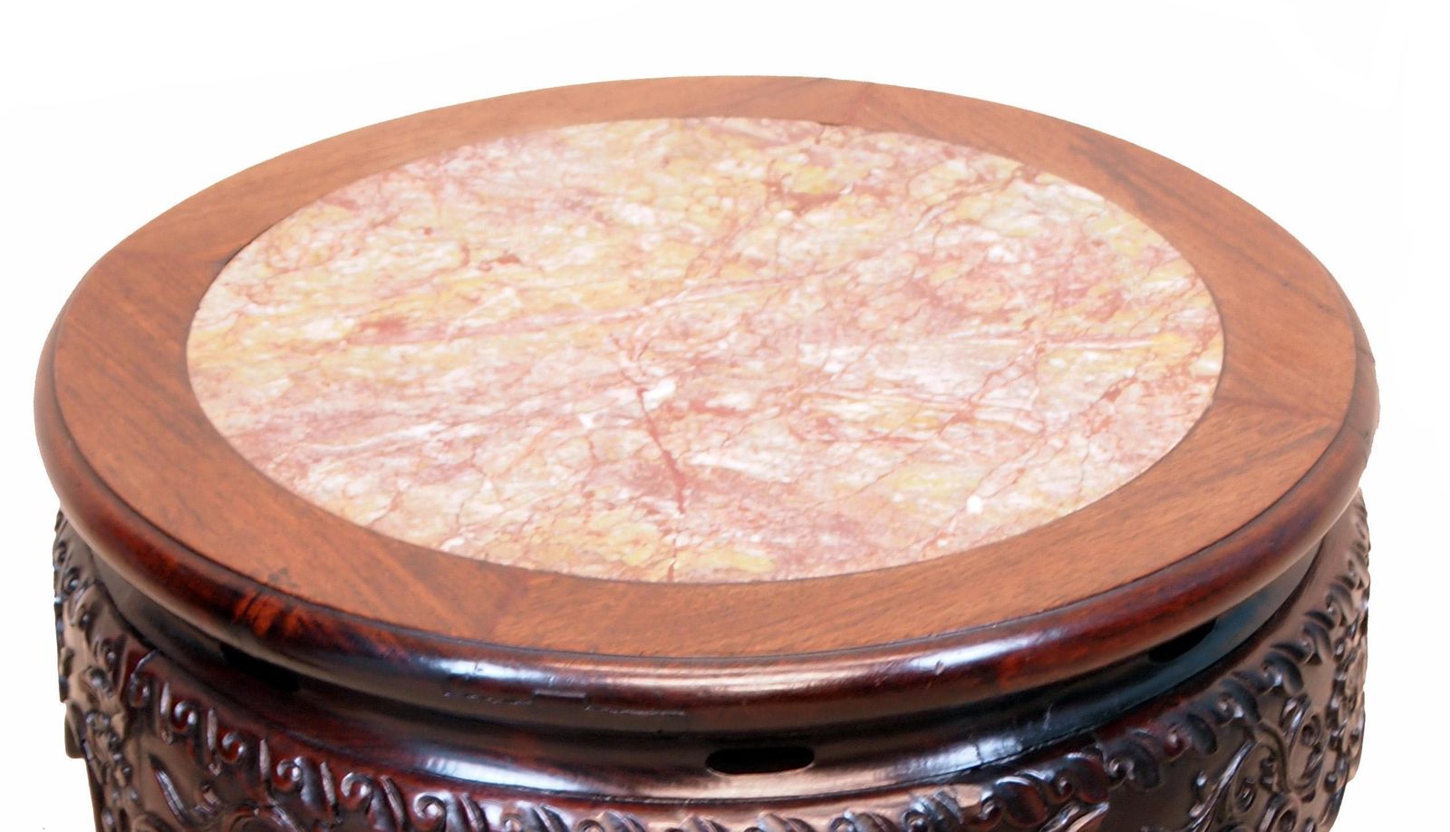 19th Century Oriental Hardwood Circular Coffee Table (China, Circa 1870) photo for sale
