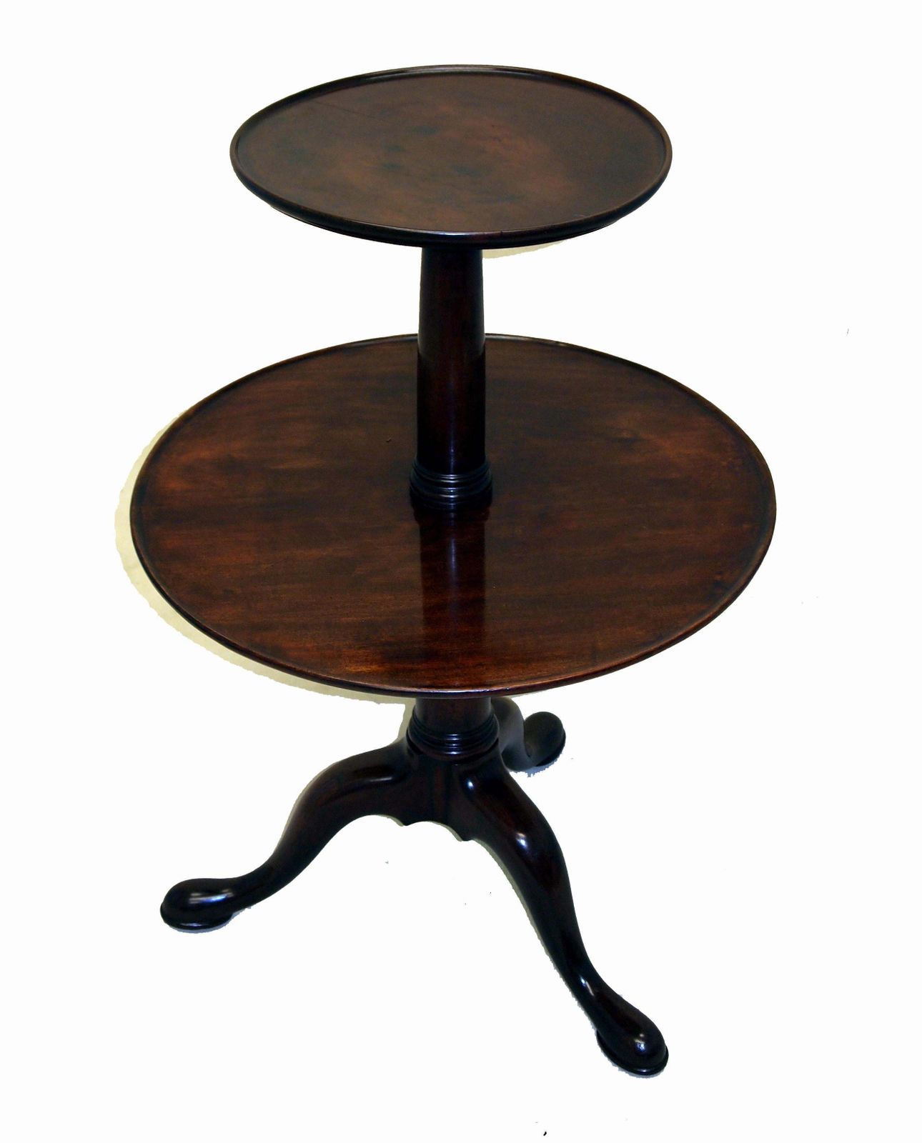 Antique Georgian Mahogany Dumb Waiter (England, Circa 1760) photo for sale