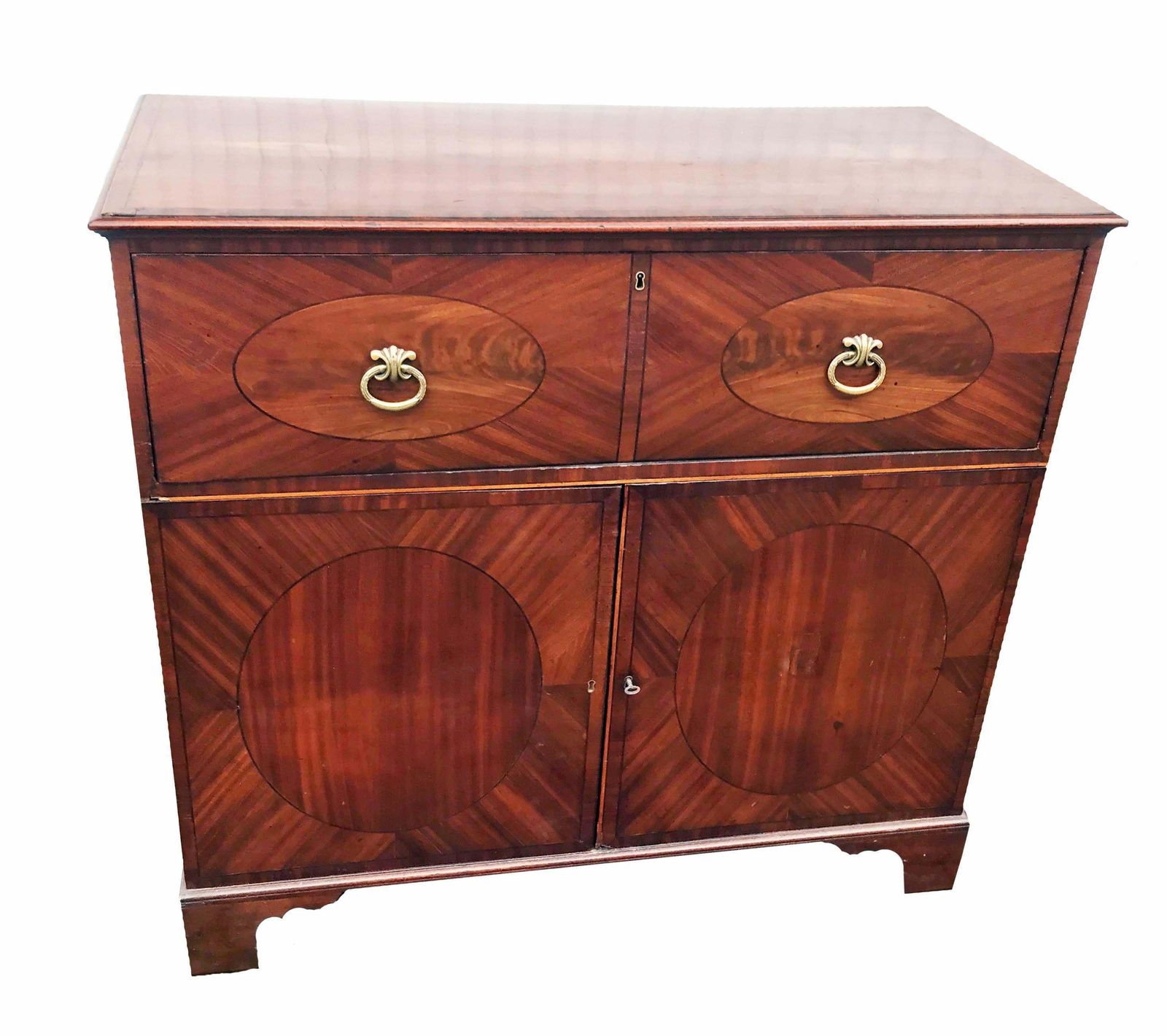 Georgian 18th Century Mahogany Secretaire Cupboard (England, Circa 1770) photo for sale