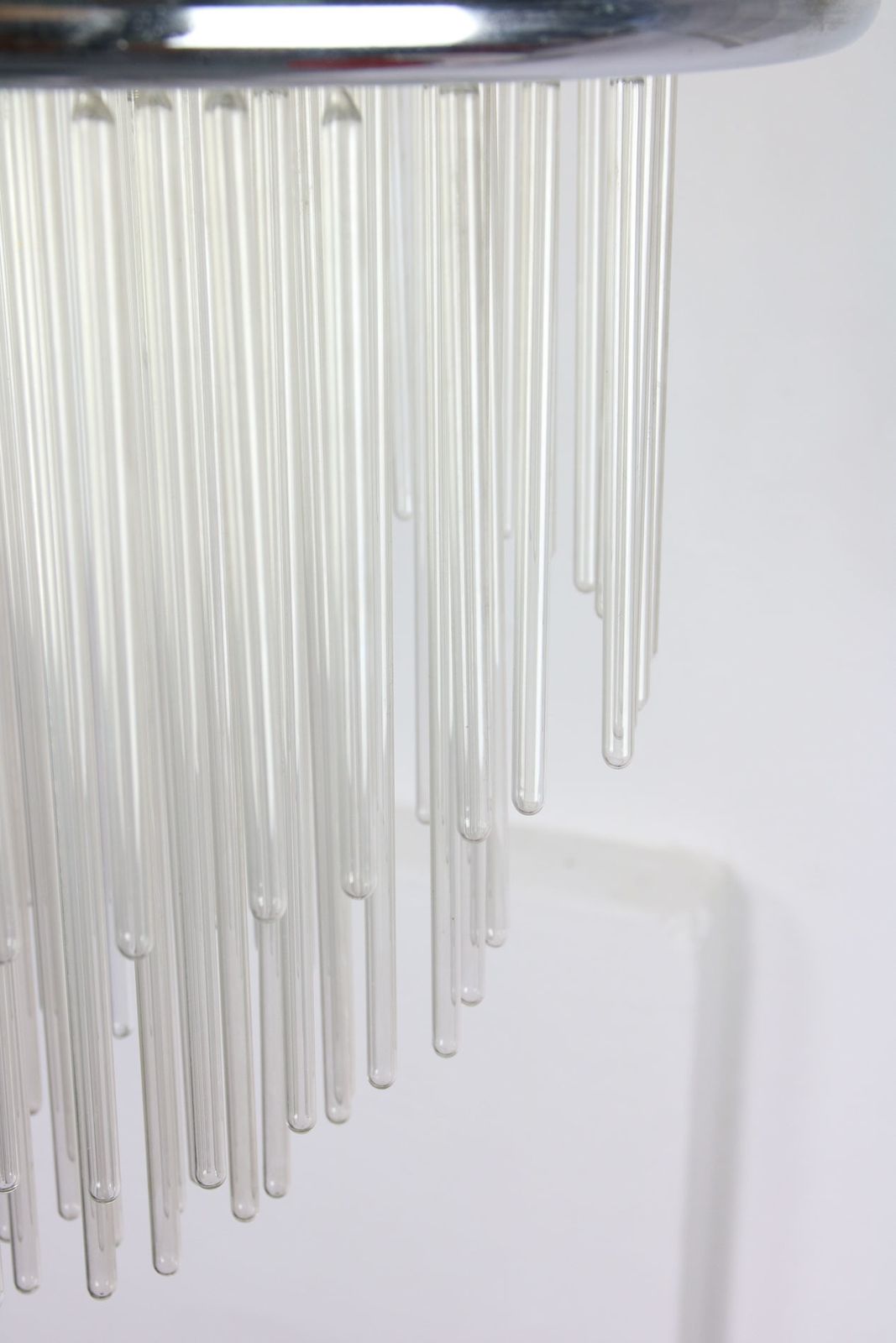 Minimalist Hand Blown Glass Chandelier, 1 Of 15, 1970s photo buy