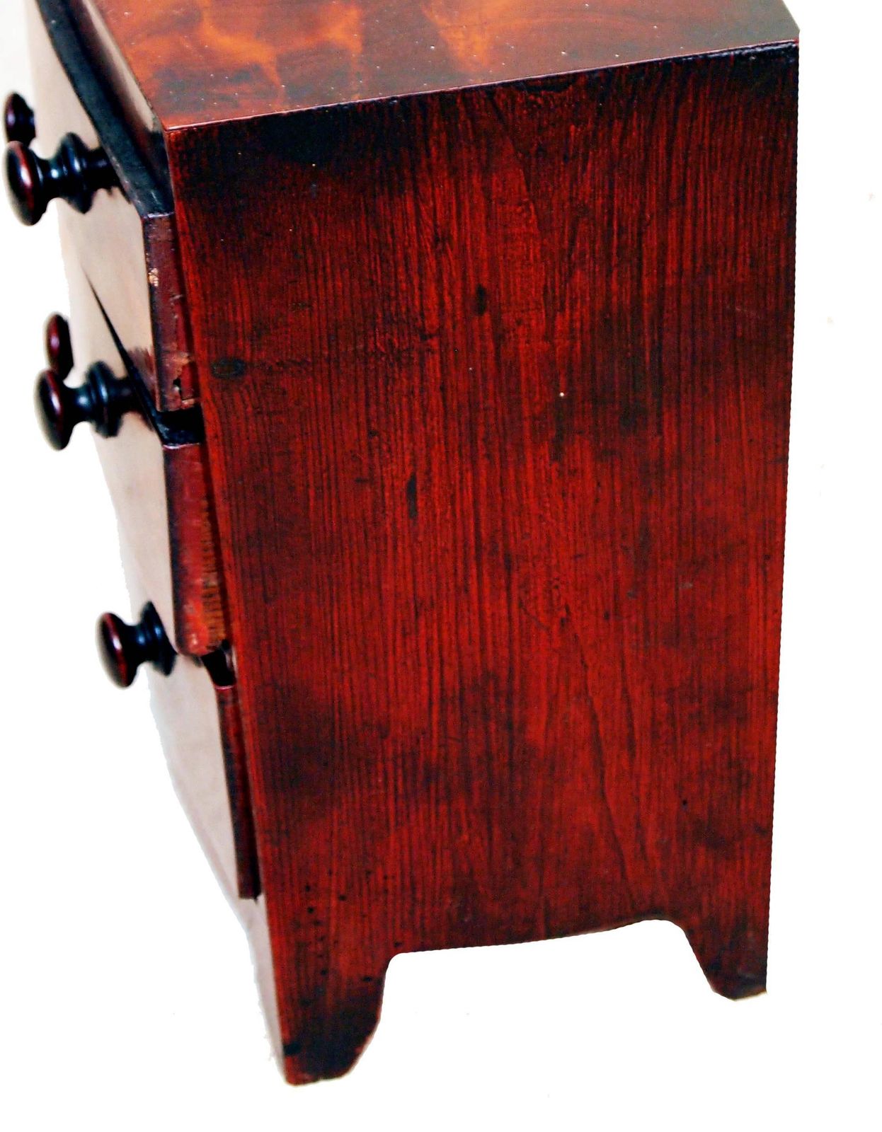 Antique Miniature Mahogany Bow Chest (England, Circa 1860) photo furniture
