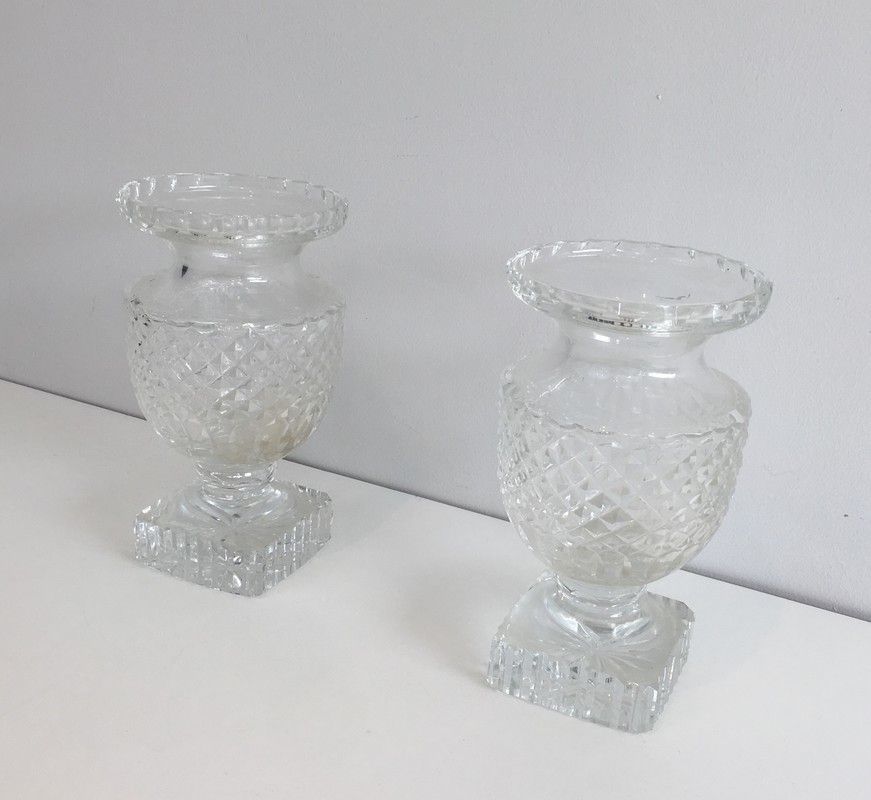 Pair Of Medicis Style Cristal Vases. French. Circa 1900