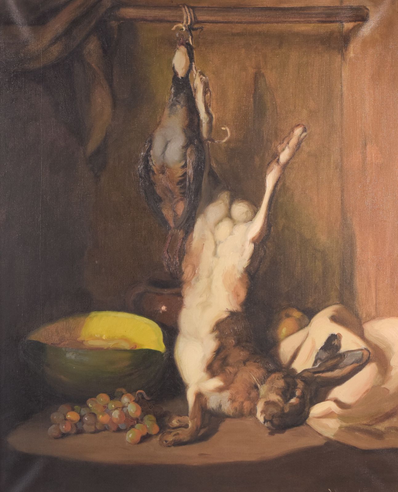 'Still Life With Hare And Melon' – Olieverf Op Doek