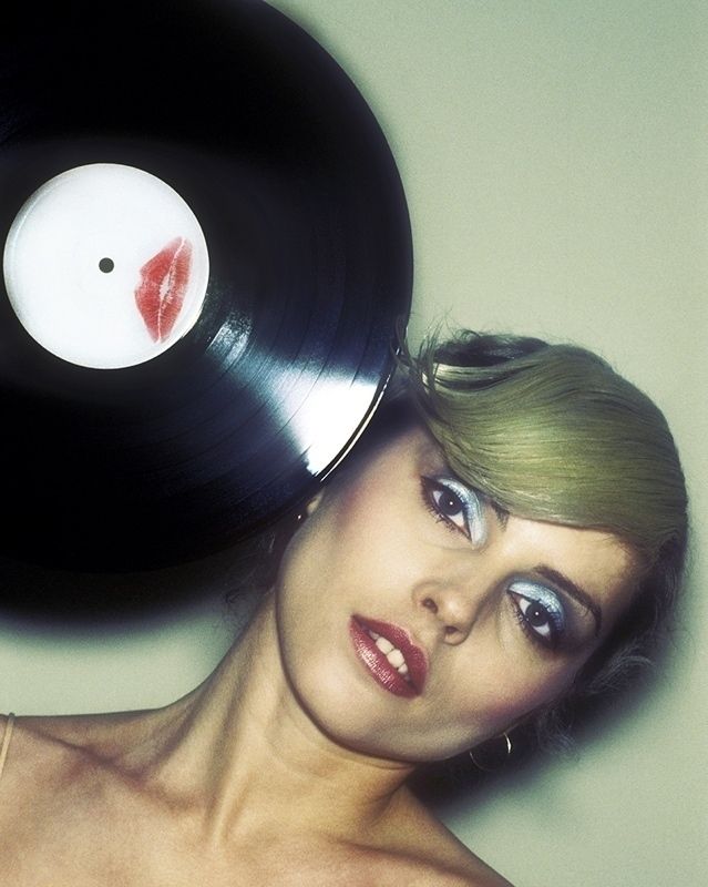 ' Vinyl Blondie '   1978 By Martyn Goddard Giclee Print Framed In Black photo furniture