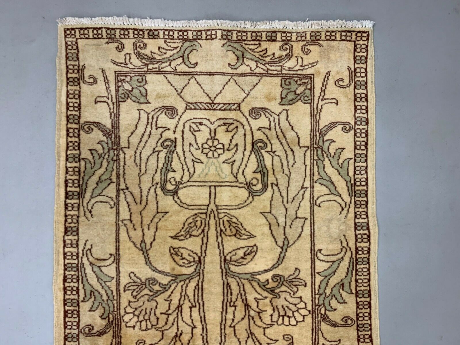Long Ziegler Runner 313x86 Cm, Afghan Chobi Rug, Red Green Beige photo buy