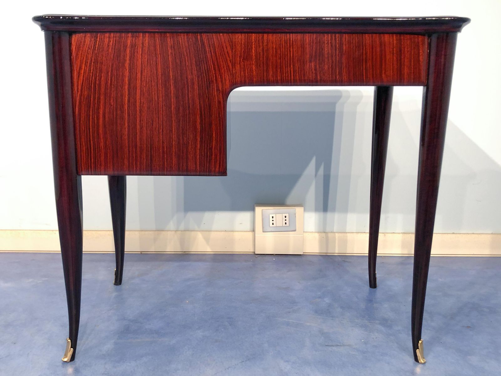 Italian Midcentury Small Desk With Chair Attributed To Paolo Buffa, 1950s photo 3497.0