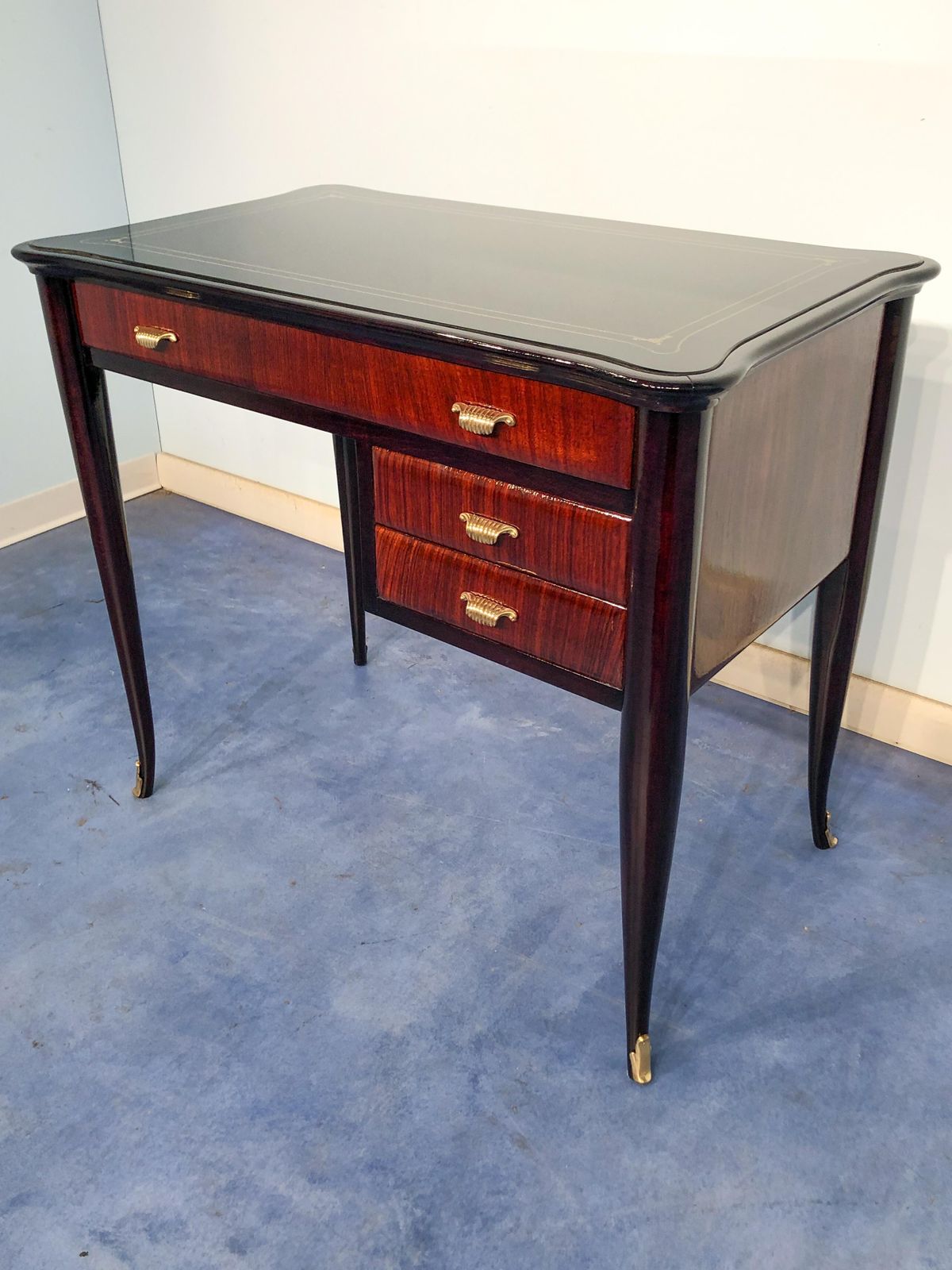 Italian Midcentury Small Desk With Chair Attributed To Paolo Buffa, 1950s photo buy