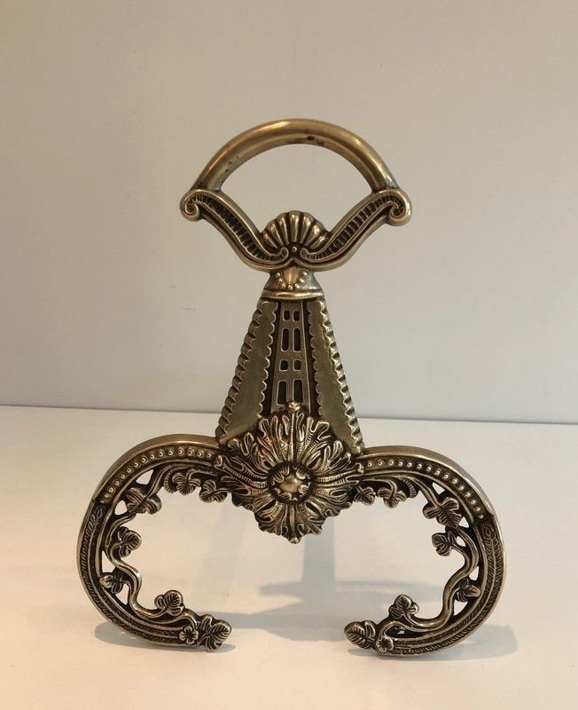 Pair Of Neoclassical Style Bronze Andirons. French. Circa 1900 photo Home Fixtures