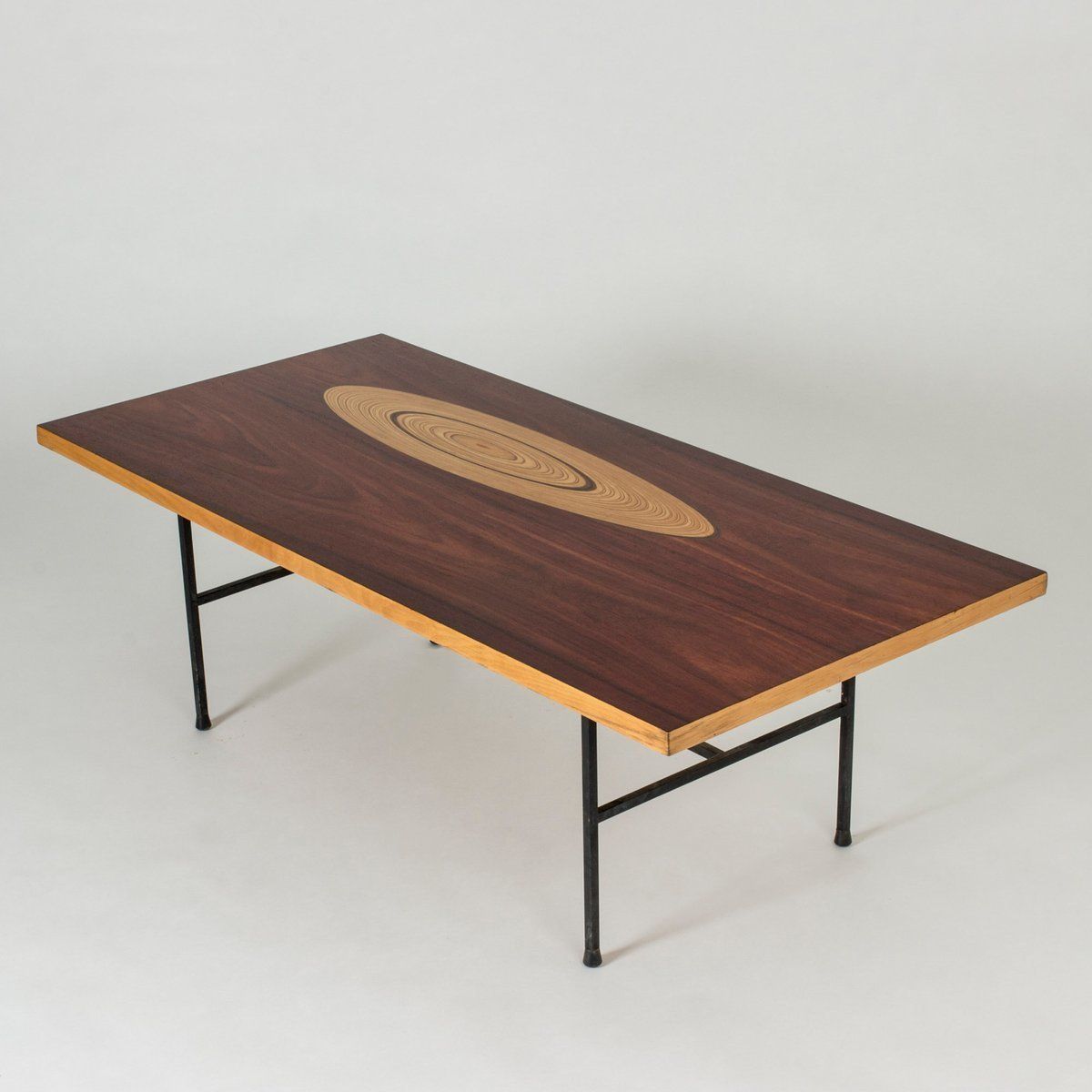 Rosewood And Inlaid Wood Coffee Table By Tapio Wirkkala For Asko photo for sale