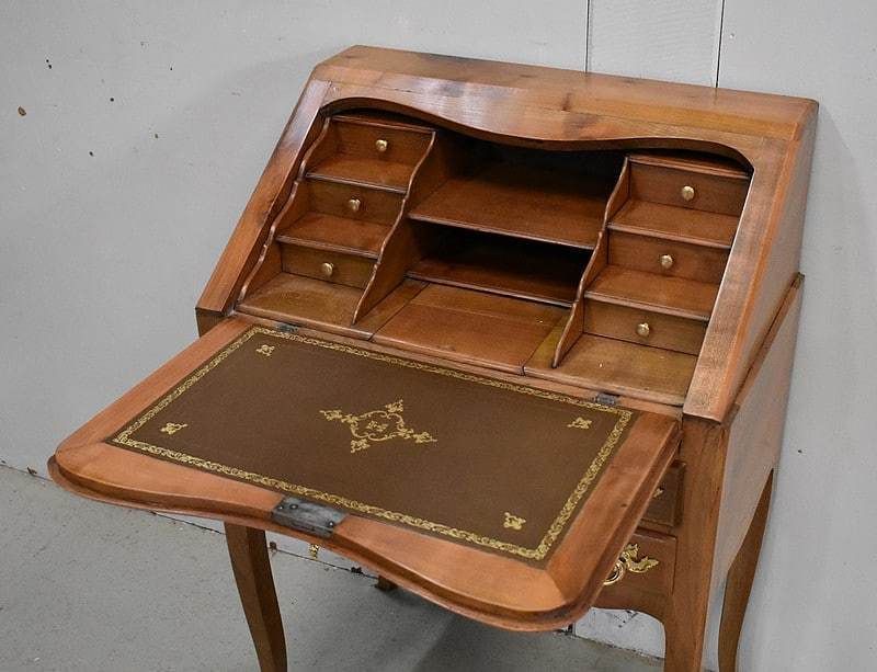 photo furniture Small Cherrywood Sloping Desk, Louis XV Style, Late 19th Century