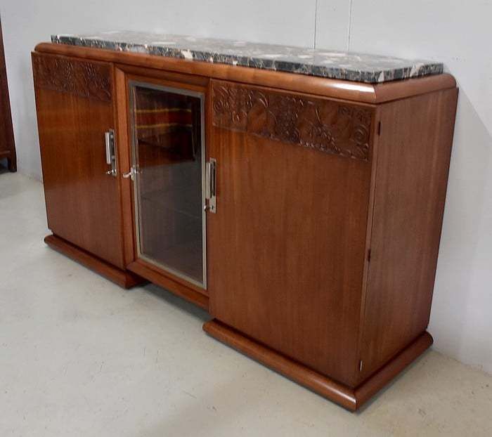 Art Deco Sideboard In Solid Mahogany 1920 photo for sale