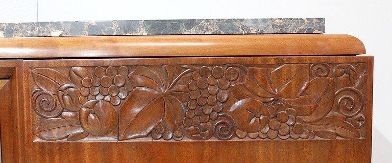 Furniture Art Deco Sideboard In Solid Mahogany 1920 photo