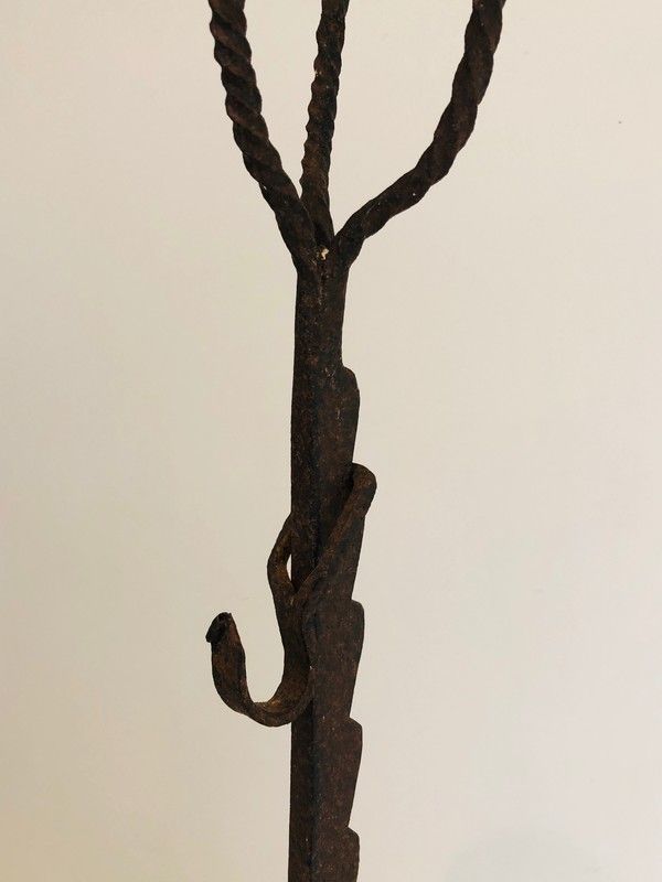 Pair Of Wrought Iron Landiers. French. 17th Century photo buy