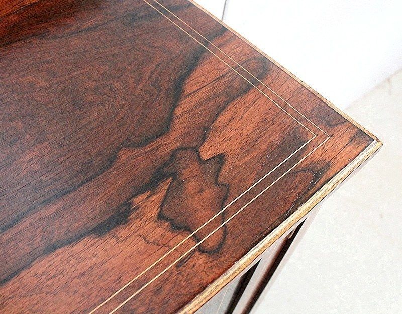 Furniture Small Display Case In Rosewood Veneer   1920 photo