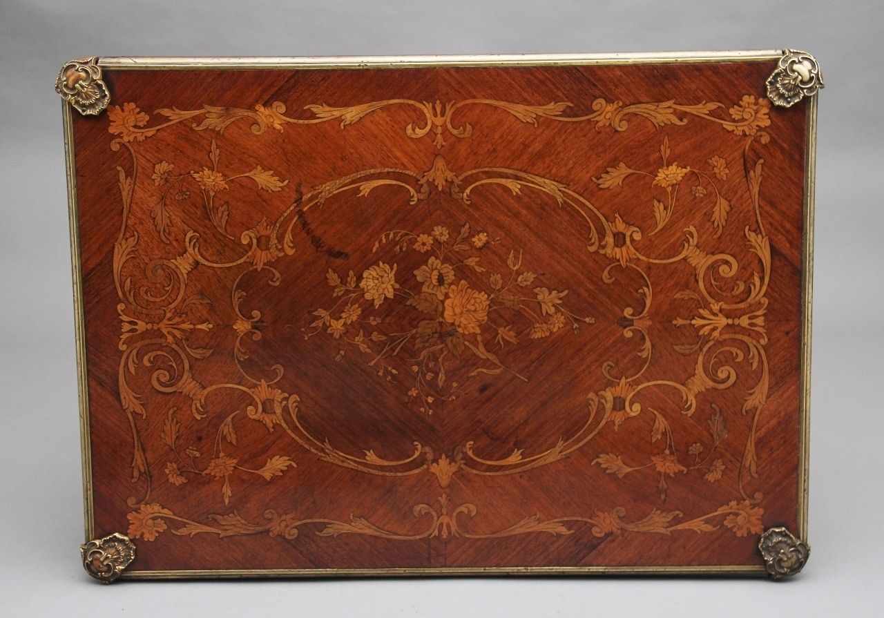 19th Century Kingwood Card Table photo vintage
