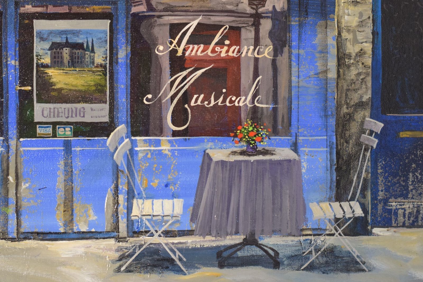 Paris Café 'Au Vieux Montmartre' photo Kunst