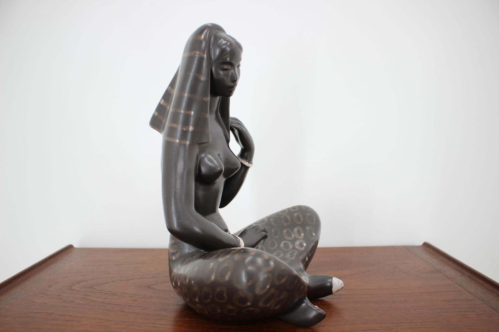 Design Midcentury Ceramic Sculpture "Lady" By Jitka Forejtova, 1960s photo furniture
