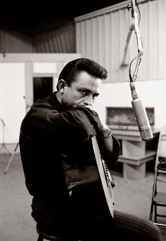 ' Johnny Cash ' 1959 By Don Hunstein Limited Edition Giclee Print Framed In Black photo furniture
