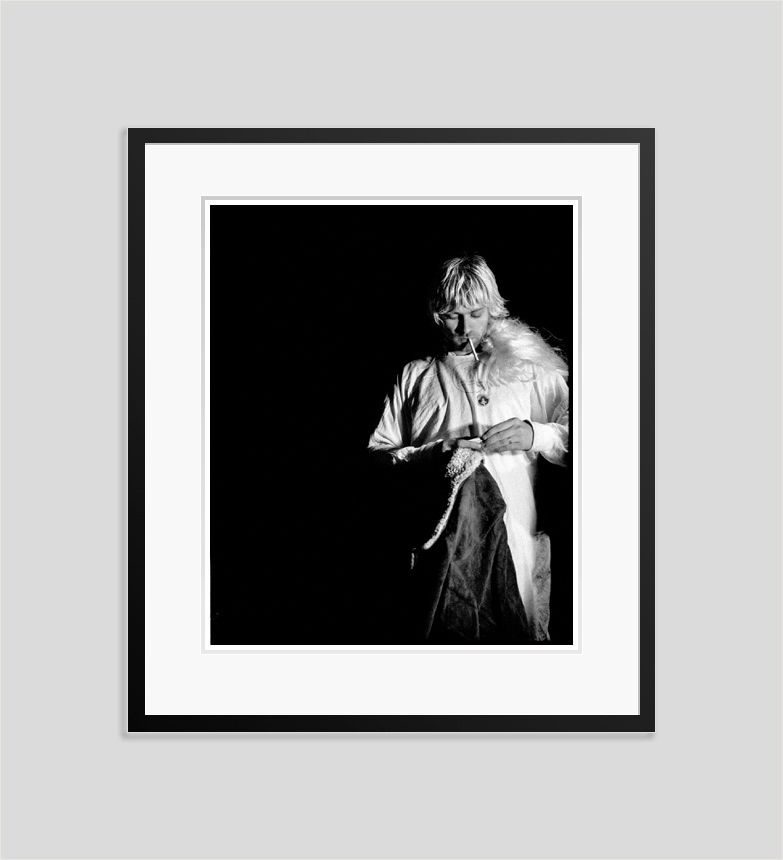 ' Kurt Cobain ' By Kevin Westenberg Limited Signed Limited Edition Giclée Print Framed In Black photo furniture