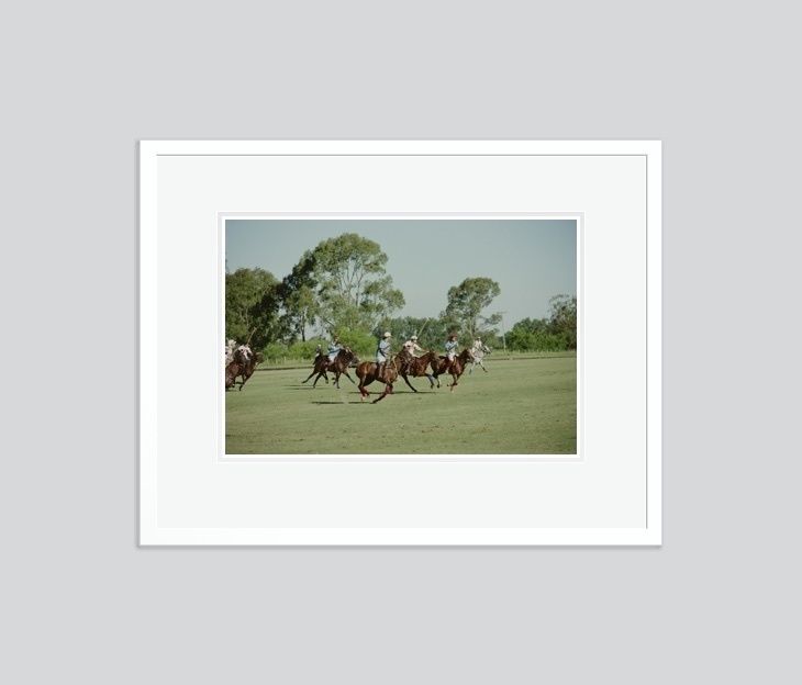 Slim Aarons 'Polo Match Close Up' 1990 C Type Print Framed In White