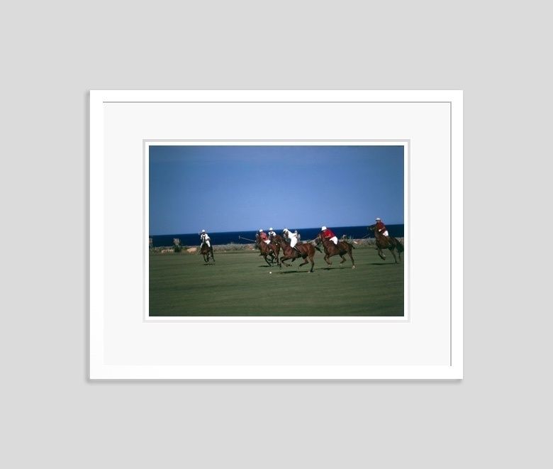 Slim Aarons 'Polo By The Sea' 1969 C Type Print Framed In White